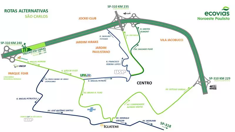 Ampliação da Washington Luís, em São Carlos, começa nesta segunda-feira (14)